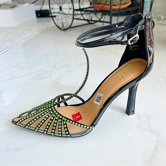 INC INTERNATIONAL CONCEPTS Sovena T-Strap Rhinestone Pumps Size 8 - Picture 4 of 16